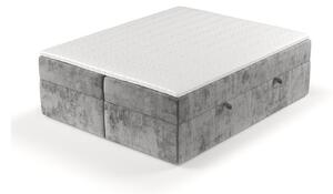 Šedá boxspring postel s úložným prostorem 140x200 cm Yoko – Maison de Rêve