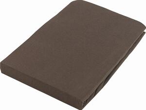 ELASTICKÉ PROSTĚRADLO, žerzej, hnědá, 180/200 cm Esposa - Prostěradla