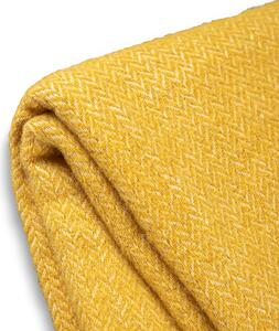 Vlněná deka Elma I - hořčičně žlutá