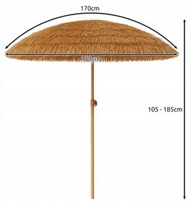 Klasický slunečník Gardlov béžový 150 x 185 cm