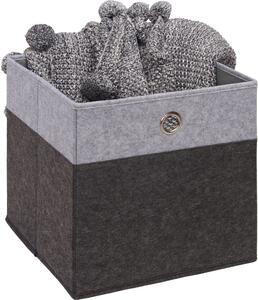 SKLÁDACÍ KRABICE, kov, textil, karton, 32/32/32 cm Carryhome - Boxy do regálů & krabice do regálů