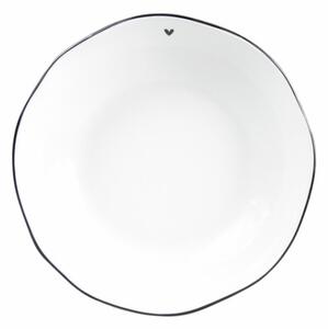 Talíř polévkový, SRDÍČKO, černá, 650 ml Bastion Collections LI-SOUP-PL-001-BL