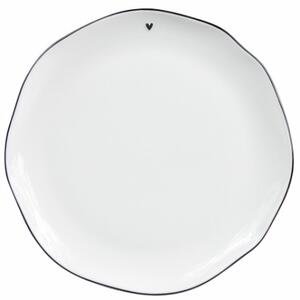 Talíř srdce, 27 cm, černá Bastion Collections LI-DINNER-001-BL