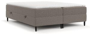 Hnědá boxspring postel s úložným prostorem 200x200 cm Malte – Maison de Rêve