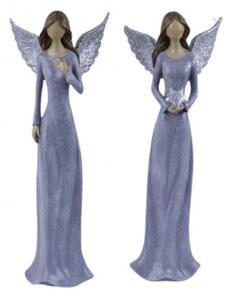 Anděl Lea, stojící, 31 cm, modrá, 1 ks, ASS Ego Dekor EGO-711602
