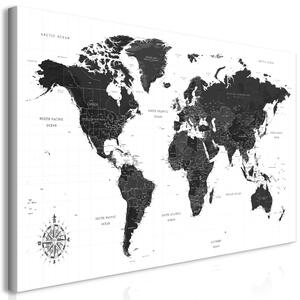 Obraz XXL Černobílá mapa II