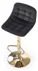 Barová židle- H120- Zlatá/ Černá
