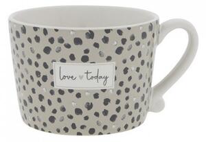 Hrnek LOVE TODAY, titane/confetti, 350 ml Bastion Collections RJ-CUP-052-BT