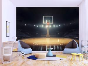 Fototapeta Hod na koš - basketbalové hřiště v záři reflektorů