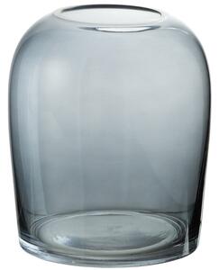 Šedá skleněná váza J-Line Mony 18,5 cm