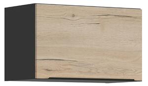BRW Kuchyně Family Line Sole L6 GO-60/36-O, černá/dub halifax natura