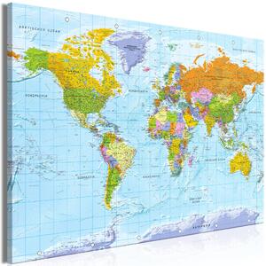 Obraz XXL Výrazná mapa světa