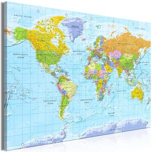 Obraz XXL Mapa světa s barevnými státy