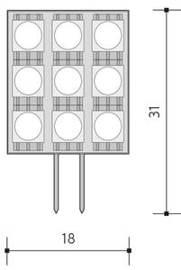 PANLUX s.r.o. LED žárovka G4, 12V AC/DC, 2W, 6000K (studená bílá)