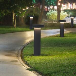 Molto Luce LED osvětlení cesty CIRC, DALI, antracitová barva, výška 82 cm, IP65, stmívatelný, Černá, Hliník, Moderní