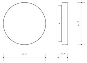 PANLUX s.r.o. VERONA CIRCLE přisazené stropní či nástěnné LED svítidlo, bílá