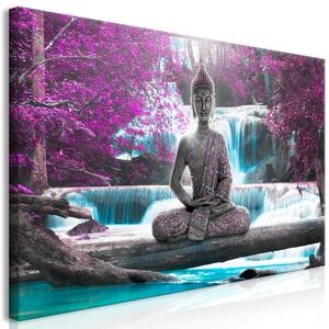 Obraz XXL Buddha mezi kvetoucími stromy II