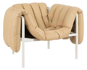 HEM Křeslo Puffy, Sand Leather / Cream