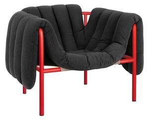 HEM Křeslo Puffy, Anthracite / Traffic Red