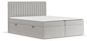 Světle šedá boxspring postel s úložným prostorem 160x200 cm Spencer – Maison de Rêve