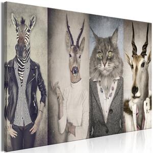 Obraz XXL Portrét čtyř zvířat