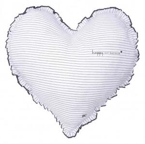 Polštář srdce HAPPY, bílá, 50x51 cm Bastion Collections AN-CUSHION-075-WB