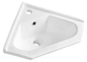 Aqualine Aqualine, Keramické umyvadlo rohové 41x41 cm, na nábytek, 1601-40