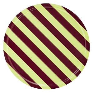 HEM Podnos Stripe, Butter / Burgundy, Large