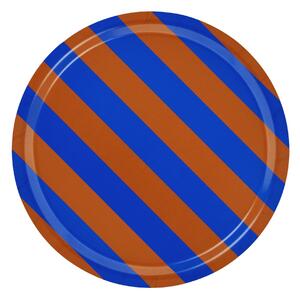 HEM Podnos Stripe, Terracotta / Cobalt,, Medium