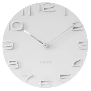 KARLSSON Nástěnné hodiny On The Edge bílé ∅ 42 cm