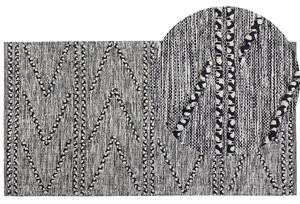 Koberec krátkosrstý 80 x 150 cm černobílý TERMÁL