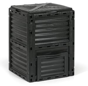 Plastový zahradní kompostér, 300 l, černý
