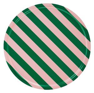 HEM Podnos Stripe, Pink / Emerald, Large