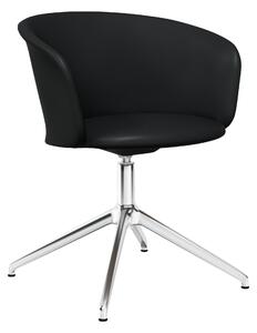 HEM Židle Kendo 4-star Return, Black Leather, Aluminium