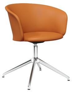 HEM Židle Kendo 4-star Return, Cognac Leather, Aluminium