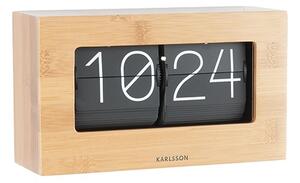KARLSSON Stolní hodiny Boxed Flip XL světlé dřevo