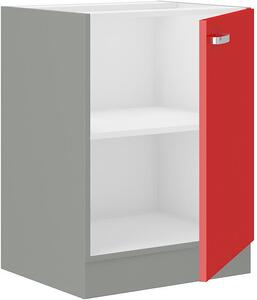 Spodní skříňka ROSE červený lesk / šedá, 60 D 1F