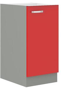 Spodní skříňka ROSE červený lesk / šedá, 40 D 1F