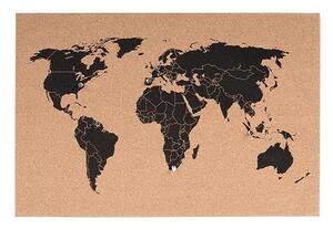 PRESENT TIME Korková mapa světa 60 × 40 cm