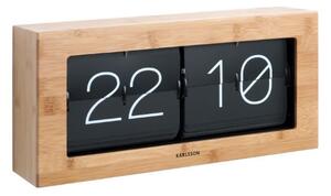 KARLSSON Stolní hodiny Boxed Flip XL světlé dřevo