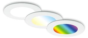 BRI 7035-036 RGB-CCT LED vestavná svítidla sada, pr.9,2 cm, 3x LED, 4,8 W, 450 lm, bílé - BRILONER