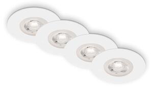BRILO 7998-046 LED vestavná svítidla, pr.9 cm, 4x LED, 4,9 W, 480 lm, matná bílá - BRILO