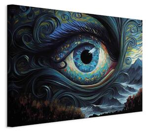 Obraz XXL Modré oko - kompozice inspirovaná van Goghovým dílem