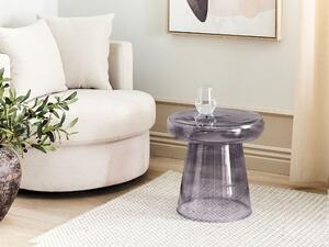 Skleněný odkládací stolek šedý CALDERA