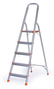Jednostranné hliníkové schůdky, 1x5 stupňů, výška 1,05 m