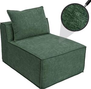 Křeslo/písluenství k pohovce HWC-O54, lounge chair alounné křeslo stední ást, látka/textil (300g/m²) 63x75x97cm zelená