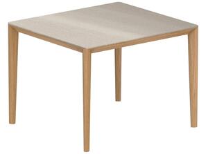 Royal Botania Jídelní stůl U-Nite, Royal Botania, 100x90x75 cm, rám teak, deska keramika taupe grey