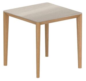 Royal Botania Jídelní stůl U-Nite, Royal Botania, 75x75x75 cm, rám teak, deska keramika taupe grey