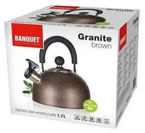 Konvice Banquet ELDBNQ1002 Granite, nerez, hnědá, 1,7l