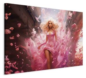 Obraz XXL Výbuch růžové - Barbie na vrcholu slávy v úžasné kreaci